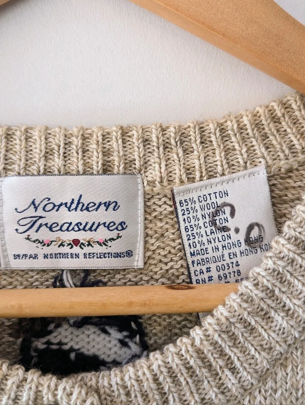 Vintage Cotton/Wool Northern Reflections Bird Themed Cardigan - Picture 4 of 11